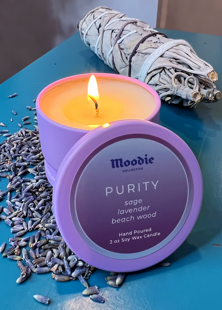 Purity: sage + lavender + beach wood