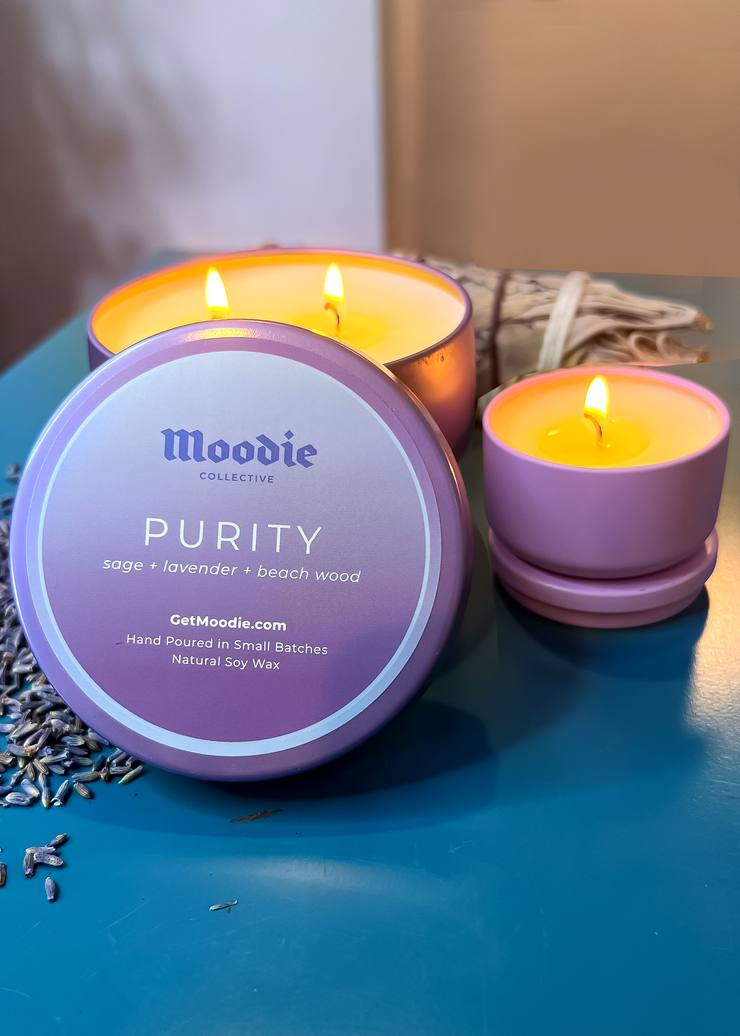 Purity: sage + lavender + beach wood