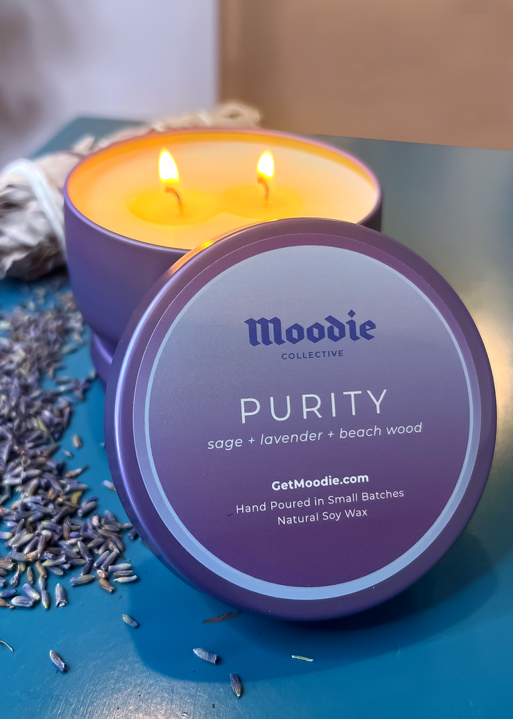 Purity: sage + lavender + beach wood